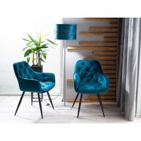 Scaun Tapitat CHERRY VELVET Genarom SN Gri / Bluvel 14